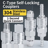 Raccords pneumatiques WENLI, joint en C, raccord rapide pour tuyau PU, connecteurs haute pression en acier inoxydable pour compresseurs d'air