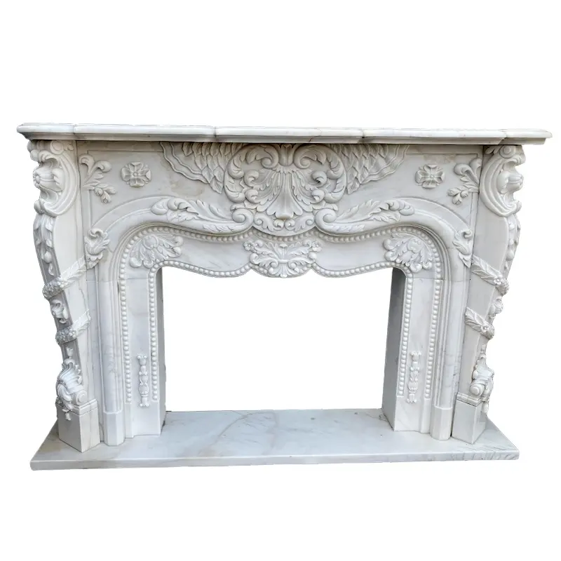 Lò Sưởi Đá Cẩm Thạch Trong Nhà Mới Lò Sưởi Gỗ Mantel