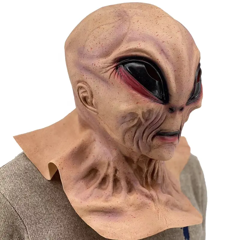 Ghost Creepy Full Face Scary Party Horror Latex Face Alien Mask Adult Xenomorph Halloween