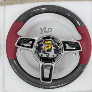 Volant en fibre de carbone pour Porsche Panamera Cayenne Macan 718 911 Cayman 918 Taycan Boxster Carrera 996 997 987 <span class=keywords><strong>991</strong></span> - Product Image 5