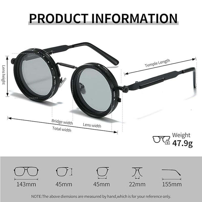 Round Polarized Sunglasses With Built-in - Image 5