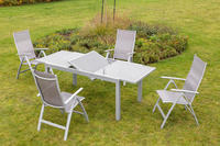 AJUNION Table de restaurant moderne en aluminium Table de jardin extensible env Table à manger Table d'extérieur