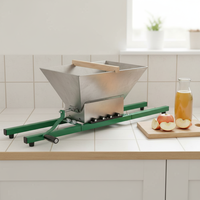 7L Handmatige RVS Fruit- en Groentepers met Aandrijving en Lager voor Appel, Bes, Druif, Wijn, Cider, Sap - 1 Jaar Garantie