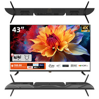 Televisor Inteligente con IA de 43 Pulgadas, Android 4K UHD LED, Antideslumbrante, WiFi, Pantalla Plana sin Marco, Económico, Venta al por Mayor
