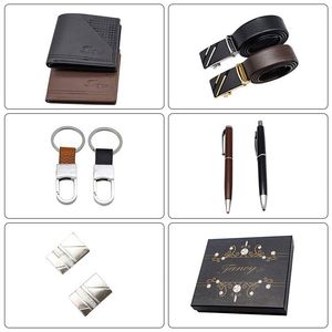 Men's Wallet <b>Gift</b> Set Business <b>Gift</b> Watch Wallet Keychain Belt Pen Male Set <b>Gift</b> with Box - Product Image 3
