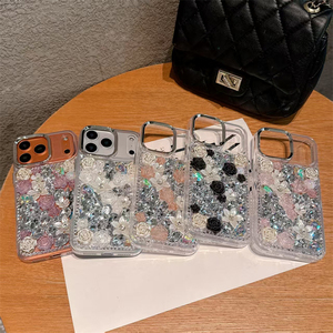 เคสโทรศัพท์ไอโฟน 16 15 14 พลัส แบบหรูหรา ประดับกลิตเตอร์เพชร โบว์สวยงาม MOQ ต่ำ สำหรับเคสไอโฟน 17 โปรแม็กซ์ ดีไซน์โดดเด่น - Product Image 2