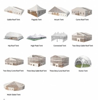 Tente de mariage en PVC blanc de grande taille en gros, tente à structure en aluminium pour chapiteaux, fêtes, expositions et événements