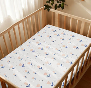 Set di Lenzuola per Culla in Mussola Ultra Morbida con Stampa Personalizzata, Delicate sulla Pelle, Resistenti, in Cotone Mussola per Neonati - Product Image 4