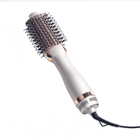 Brosse à air chaud 3-en-1 1500W, lisseur, sèche-cheveux et styler électrique avec brosse en nylon pour usage domestique, hôtelier, salon et commercial