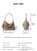 Sac fourre-tout coréen portable de style niche, à porter à l'épaule ou en bandoulière, grande capacité, en cuir véritable, simplicité urbaine, pour femme