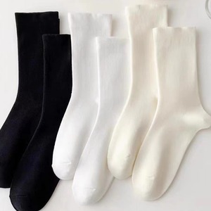 Women Mid Calf <b>Socks</b> White <b>Black</b> Thin Mesh Sweat Absorbent Spring Autumn Ins Style Japanese College Fashion - Product Image 2
