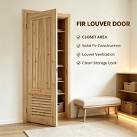 Porte en bois de sapin naturel écologique, sur mesure, résistante à l'humidité, pour buanderie intérieure