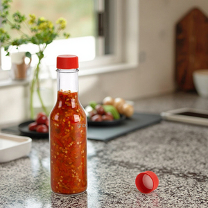 Botellas de Vidrio Transparente Vacías de 100 ml y 750 ml con Tapa de Rosca para Envasado de Salsas Picantes, Chili, Ensaladas y <span class=keywords><strong>Tabasco</strong></span> - Product Image 4