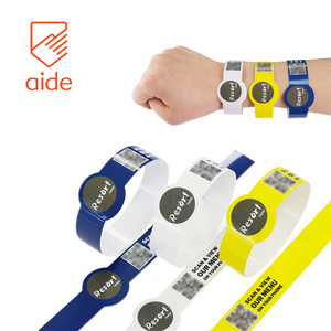 Custom LOGO One Time Use Disposable Synthetic Paper Wristband Waterproof Tyvek Wristband for Party Park Event Identification