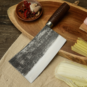 A Ma Zon-cuchillo de corte de hueso de estilo antiguo, hoja gruesa de 5mm, mango de madera, resorte de 7 pulgadas, acero inoxidable, chino, carnicero, forja - Product Image 6