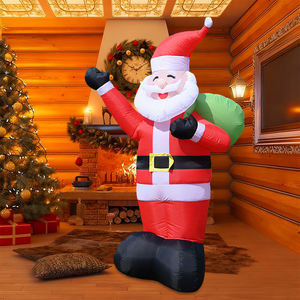ซานตาคลอสเป่าลมขนาด 6 ฟุต พร้อมไฟ LED สำหรับตกแต่งงานปาร์ตี้วันหยุดคริสต์มาสกลางแจ้ง - Product Image 1