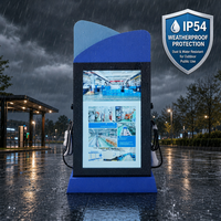 Nouvelle station de recharge pour véhicules électriques commerciaux NECS 44 kW AC avec écran publicitaire numérique de 55 pouces Type 2 RFID WiFi OCPP CE IP54