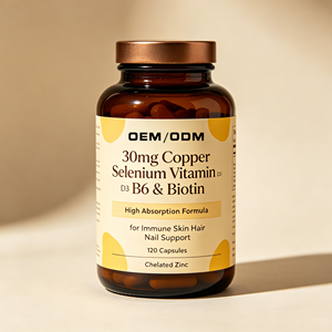 <span class=keywords><strong>Cobre</strong></span>, <span class=keywords><strong>Selenio</strong></span>, Vitamina D3, B6, Biotina para Adultos, Fórmula de Alta Absorción, Apoyo Inmunológico, para la Piel, Cabello <span class=keywords><strong>y</strong></span> Uñas, 120 Cápsulas, <span class=keywords><strong>Zinc</strong></span> Quelado - Product Image 1