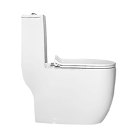 ORTONBATH Design Moderne WC monobloc à double chasse puissante 4/6L, inodore, avec émail autonettoyant et désodorisation automatique