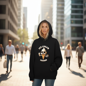 Sudadera con Capucha Casual para Mujer con Estampado de Dibujos Animados de Helados, 100% Poliéster, Tejida, para Otoño - Product Image 2