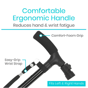 Bastón Plegable con Luz LED Ajustable, Ligero y Antideslizante, Bastón para Adultos Mayores, Muleta para Personas de la Tercera Edad - Product Image 6