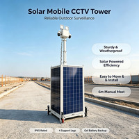 Torre Solare Portatile a Cubo con 4 Pannelli Solari e Batterie da 7200Wh per Cantieri Edili