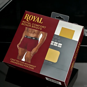 Caja de Embalaje Personalizada para Ropa Interior, Contenedor de Plástico Plegable Rectangular Ligero, Diseño de Impresión Offset - Product Image 2