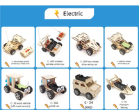 Tscinbuny Puzzle de Bataille Robotique Scientifique en Bois, Jouet Scientifique et Éducatif DIY Programmable pour Enfants, Assemblage STEAM