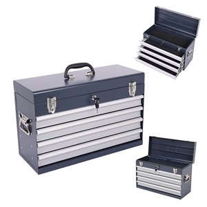 Manufacturer Direct 21" Portable <b>Heavy</b>-<b>Duty</b> Industrial Metal <b>Tool</b> <b>Box</b> 4-Drawer Locking <b>Tool</b> Chest EVA Liners for Workshop Repair - Product Image 1