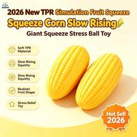 Nouveauté 2026 : Jouet sensoriel anti-stress en TPR, simulation de maïs, souple et extensible, pour le plaisir et la relaxation