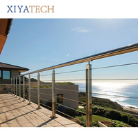 Système de main courante d'escalier en acier inoxydable élégant et moderne XIYATECH pour maisons, bureaux et villas