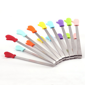 Pinzas de Cocina Pequeñas y Creativas de Silicona Antideslizantes y Anti-Quemaduras, Pinzas de Acero Inoxidable para Azúcar y Alimentos - Product Image 2