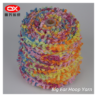 Gold Supplier's Novelty Textured Fancy Yarn Big Ear Hoop Yarn for Knitting/Crochet 1000KG MOQ