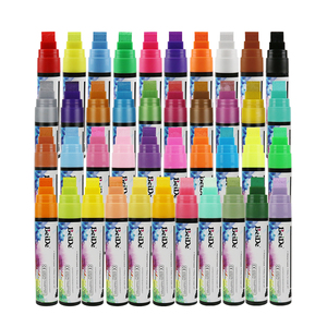 Pennarelli a Gesso Liquido LED con Punta da 15mm, Cancellabili a Secco/Umido, Fluorescenti per Lavagna e Vetro - Product Image 1