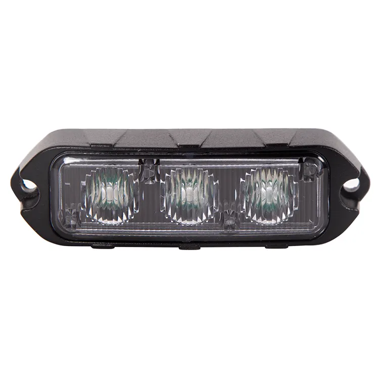 Luces LED estroboscópicas de emergencia para vehículos, luz de advertencia de policía, para camiones y coches, con 3 luces LED, DC12V