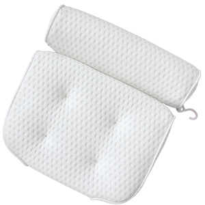 4D Air Mesh cuscino da bagno Spa cuscino di lusso antiscivolo vasca da bagno forte ventose supporto ergonomico collo - Product Image 1
