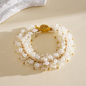 Collier vintage en perles, chaîne torsadée, collier simple et géométrique pour femme - Product Image 4