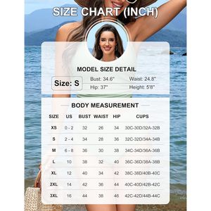 Conjunto de bikini de cintura alta para mujer, dos piezas, con cuello halter, control de abdomen, traje de baño deportivo acanalado - Product Image 6