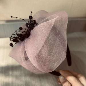 Élégant Bandeau Blanc pour Femmes, Style Mince Couvrant les Perles en Fil <span class=keywords><strong>de</strong></span> Nuage Parfumé, Accessoire <span class=keywords><strong>de</strong></span> <span class=keywords><strong>Cheveux</strong></span> Tendance - Product Image 6