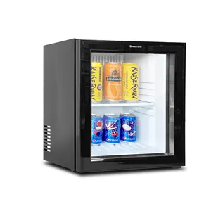 Kostenlose OEM ODM 25L Hotel Minibar Kühlschrank Kühlschrank Schrank Hotel Minibar Glastür Mini kühlschrank