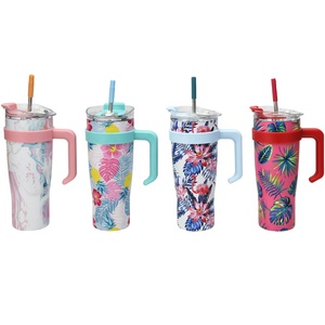 Tùy Chỉnh Thiết Kế Đầy Đủ In Ấn Thép Không Gỉ 40Oz Cốc Chân Không Cách Nhiệt Du Lịch Mug Với Rơm Nắp Với Xử Lý - Product Image 1