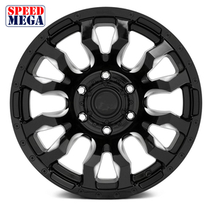 ล้อแม็กซ์อัลลอยด์แบบเว้าลึกสั่งทำพิเศษ ลาย Y Split Spoke พร้อมวงแหวน Beadlock แบบจำลอง สีดำด้านเงิน สำหรับรถบรรทุกออฟโรด - Product Image 2