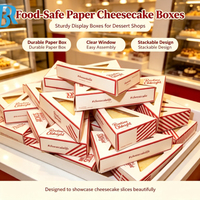 Boîte à cheesecake individuelle personnalisée, boîte à pizza triangulaire pliable, emballage alimentaire pour desserts, boîte à gâteau avec fenêtre, boîtes à crêpes et sandwichs