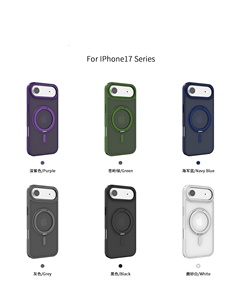 Chống sốc <span class=keywords><strong>TPU</strong></span> PC <span class=keywords><strong>Bumper</strong></span> 360 xoay chủ không dây sạc điện thoại trường hợp bìa cho Iphone 17 16 15 - Product Image 2