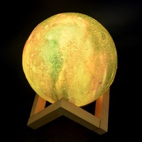 Haute qualité pas cher prix 15cm 16 couleurs Rechargeable télécommande tactile robinet contrôle 3D LED lune lumière galaxie lampe