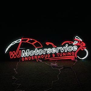 Enseigne néon <span class=keywords><strong>LED</strong></span> personnalisée WJ Motorservice - Graphique de compteur de vitesse de <span class=keywords><strong>moto</strong></span> |   Entreprises de fabrication de luminaires décoratifs étanches IP67 contrôlés par Bluetooth - Product Image 1