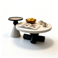 Geometrischer Metall-Couchtisch Design Künstlerisch Kreativ für Kleine Wohnzimmer Heimgebrauch Luxuriös Hochwertiges Gefühl Italienisch Minimalistisch