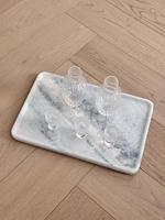 Pierre Fantaisie en Cristal Bleu, Marbre Naturel d'Excellente Qualité, Épaisseur 1,8 cm, Idéal pour Plateaux à Thé et Artisanat