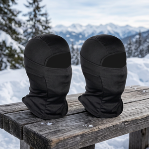 Cagoule noire respirante coupe-vent intégrale réglable unisexe pour adultes, idéale pour le ski, le cyclisme et les activités de plein air - Product Image 3