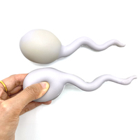 Balle anti-stress en forme de sperme à rebond rapide, personnalisable avec logo, en mousse PU, jouet anti-stress pour la publicité hospitalière